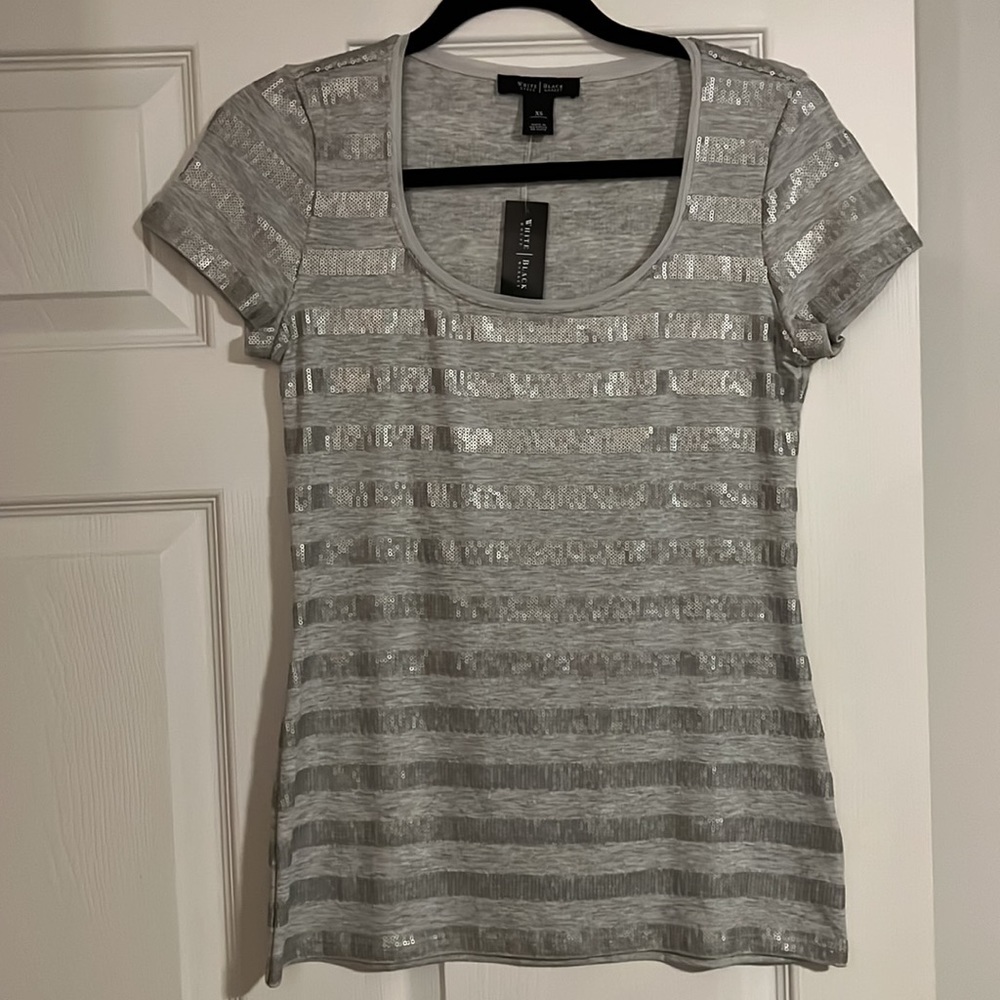 White House Black Market Sequin Top